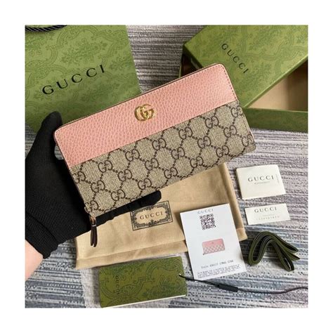 gucci double g wallet|Gucci marmont zip around wallet.